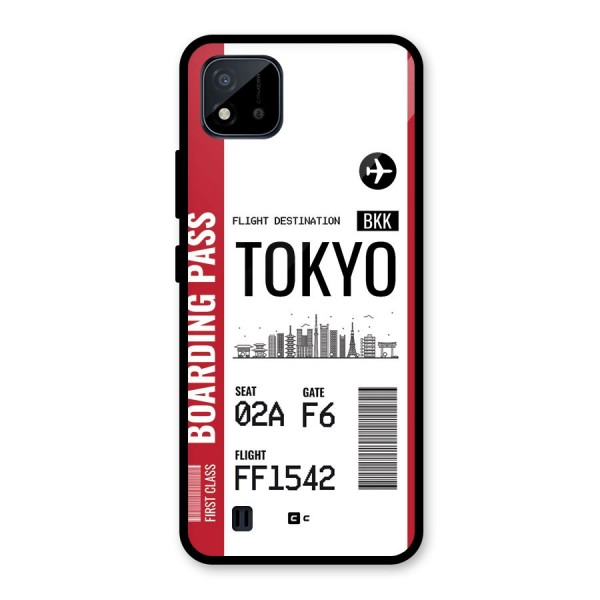 Tokyo Boarding Pass Glass Back Case for Realme C11 2021