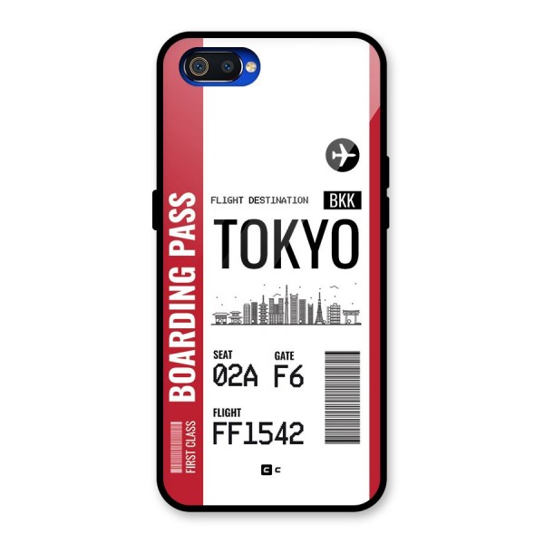 Tokyo Boarding Pass Glass Back Case for Realme C2