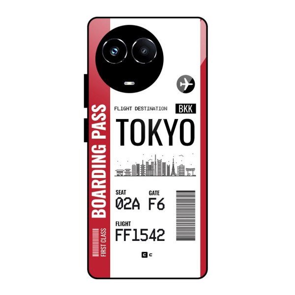 Tokyo Boarding Pass Glass Back Case for Realme Narzo 60X