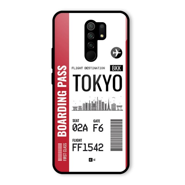 Tokyo Boarding Pass Glass Back Case for Redmi 9 Prime