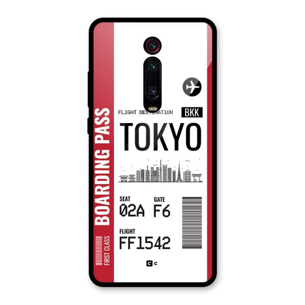 Tokyo Boarding Pass Glass Back Case for Redmi K20