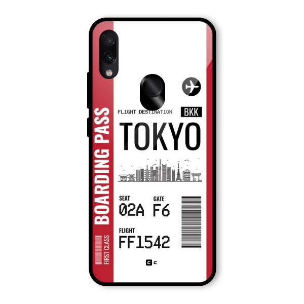 Tokyo Boarding Pass Glass Back Case for Redmi Note 7