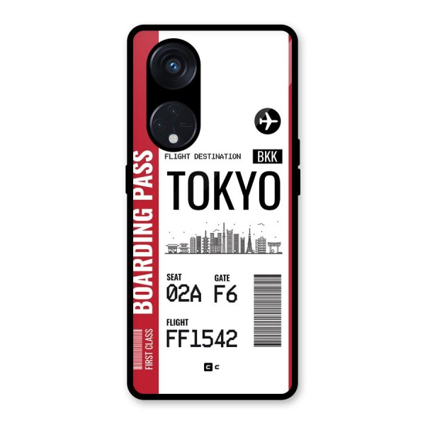 Tokyo Boarding Pass Glass Back Case for Reno8 T 5G