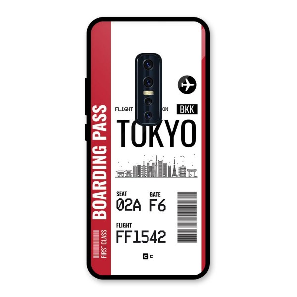 Tokyo Boarding Pass Glass Back Case for Vivo V17 Pro