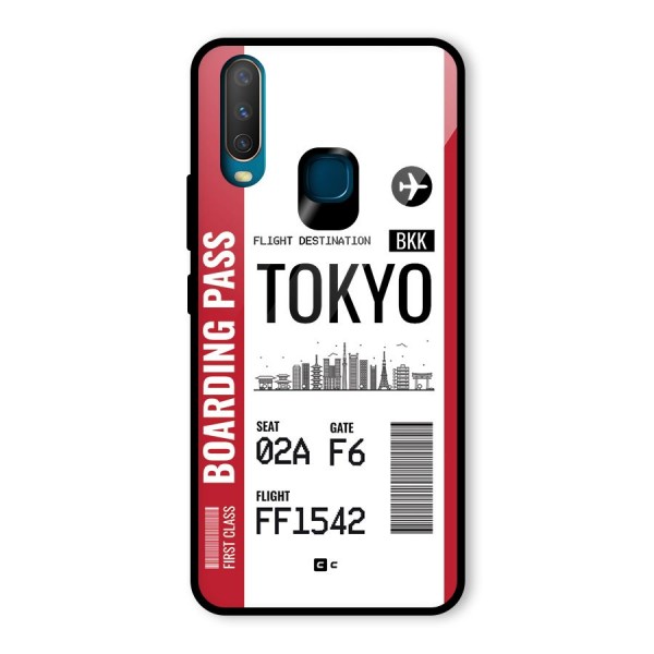 Tokyo Boarding Pass Glass Back Case for Vivo Y12