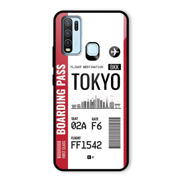 Tokyo Boarding Pass Glass Back Case for Vivo Y30