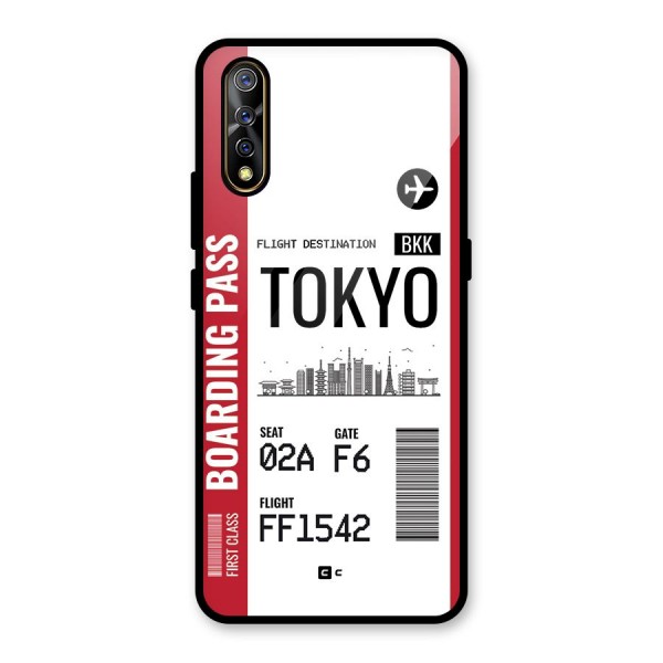 Tokyo Boarding Pass Glass Back Case for Vivo Z1x