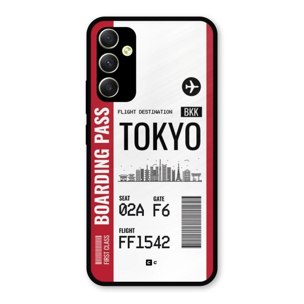 Tokyo Boarding Pass Metal Back Case for Galaxy A34