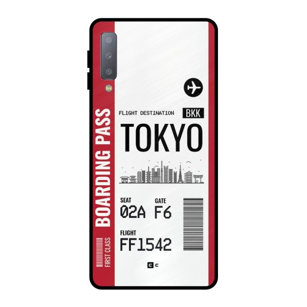 Tokyo Boarding Pass Metal Back Case for Galaxy A7 (2018)