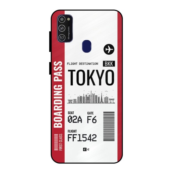 Tokyo Boarding Pass Metal Back Case for Galaxy M21