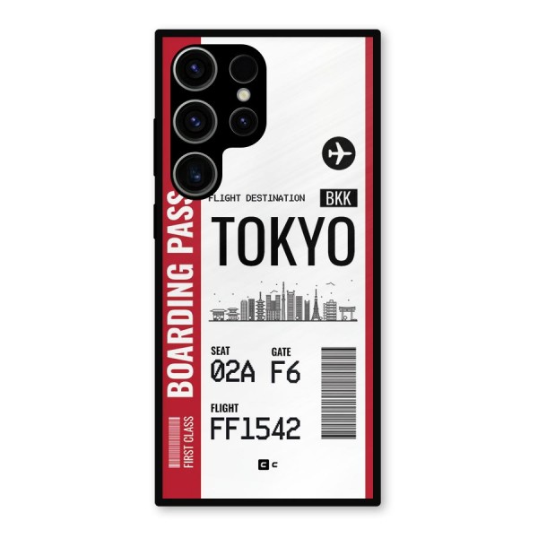 Tokyo Boarding Pass Metal Back Case for Galaxy S23 Ultra