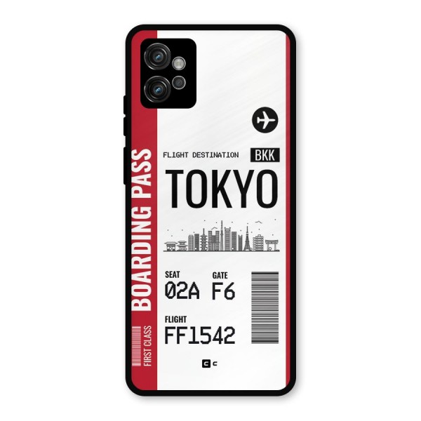 Tokyo Boarding Pass Metal Back Case for Moto G32