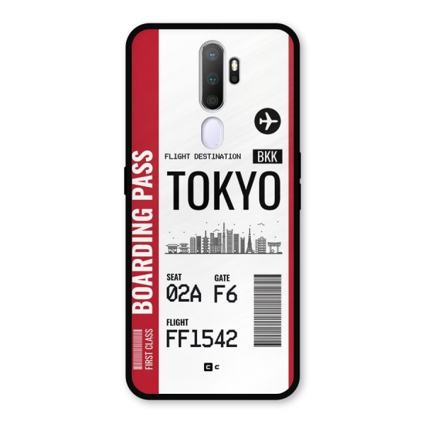 Tokyo Boarding Pass Metal Back Case for Oppo A9 (2020)