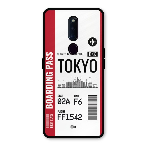 Tokyo Boarding Pass Metal Back Case for Oppo F11 Pro