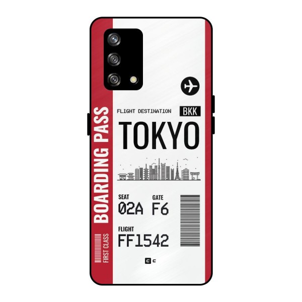 Tokyo Boarding Pass Metal Back Case for Oppo F19s