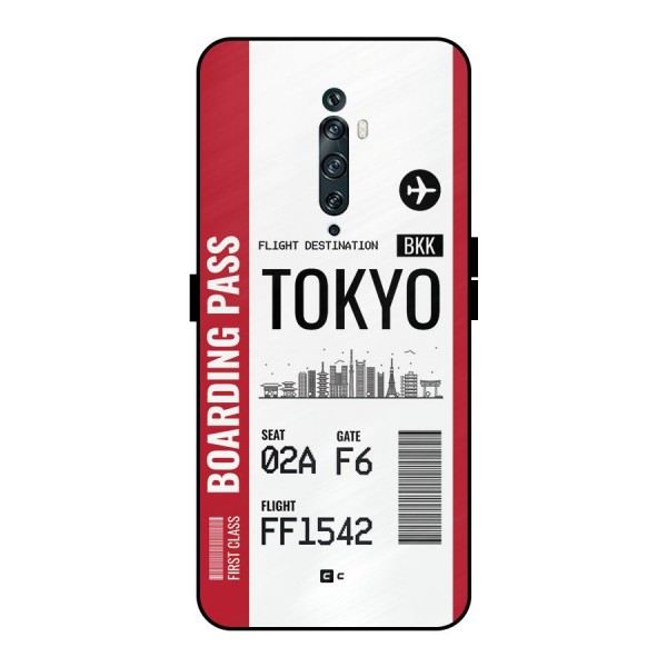 Tokyo Boarding Pass Metal Back Case for Oppo Reno2 F