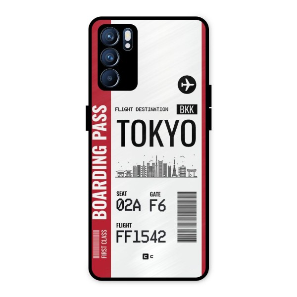 Tokyo Boarding Pass Metal Back Case for Oppo Reno6 5G