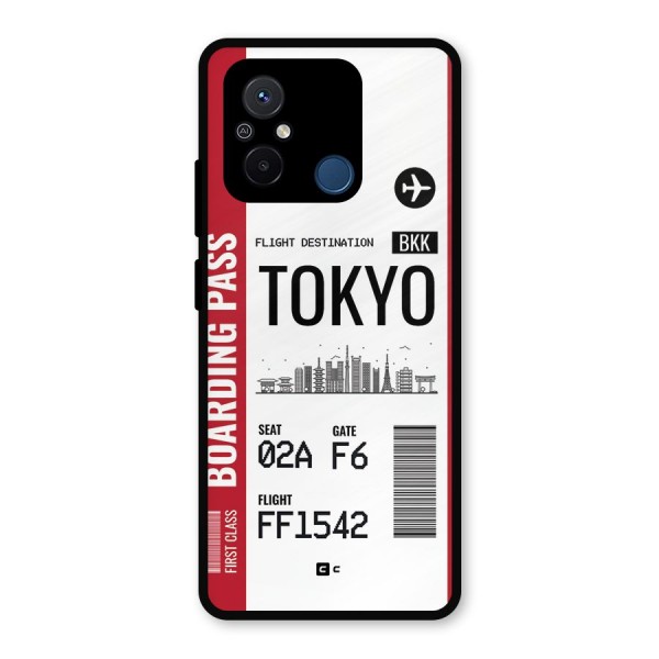 Tokyo Boarding Pass Metal Back Case for Poco C55