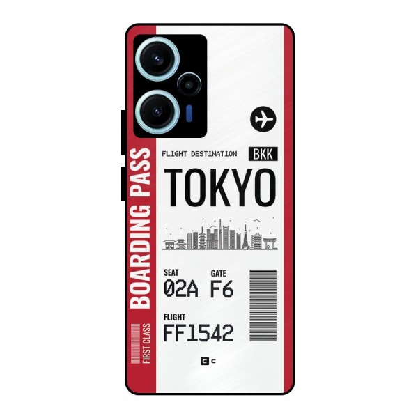 Tokyo Boarding Pass Metal Back Case for Poco F5