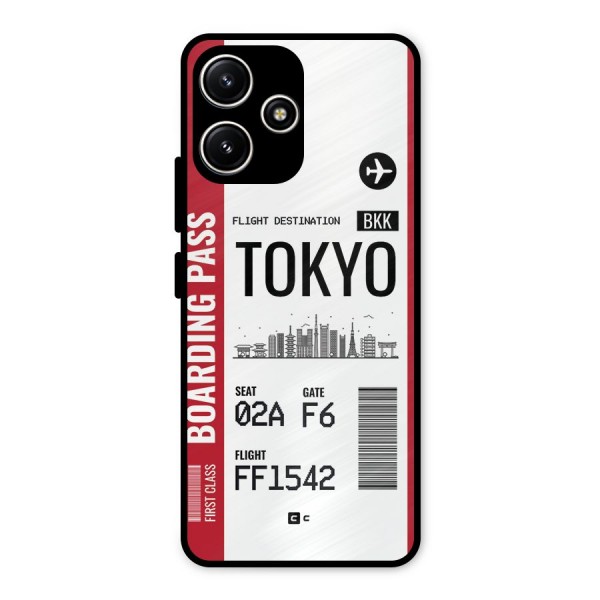 Tokyo Boarding Pass Metal Back Case for Poco M6 Pro