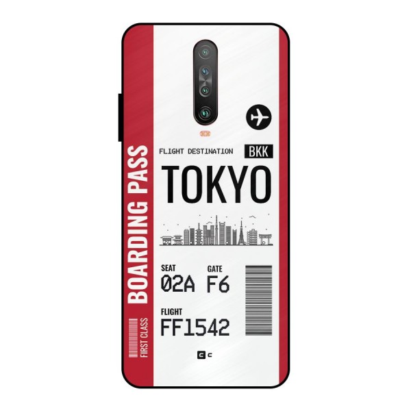 Tokyo Boarding Pass Metal Back Case for Poco X2