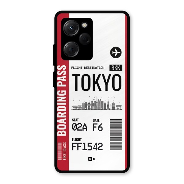 Tokyo Boarding Pass Metal Back Case for Poco X5 Pro