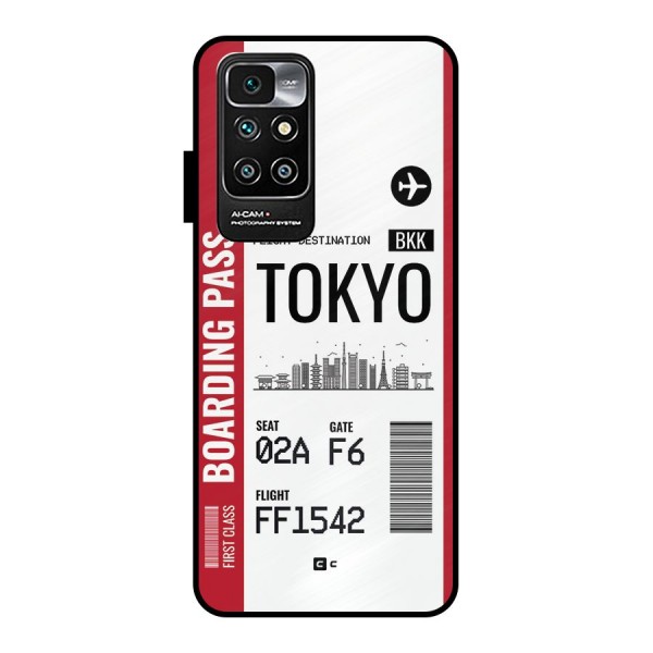 Tokyo Boarding Pass Metal Back Case for Redmi 10 Prime