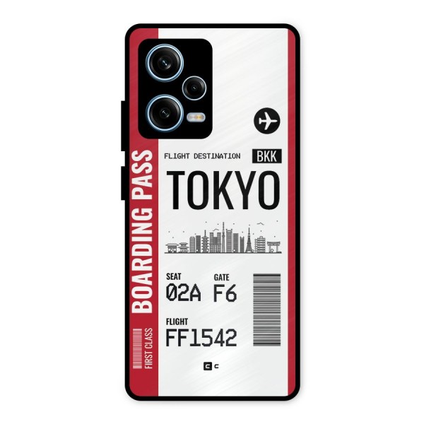 Tokyo Boarding Pass Metal Back Case for Redmi Note 12 Pro