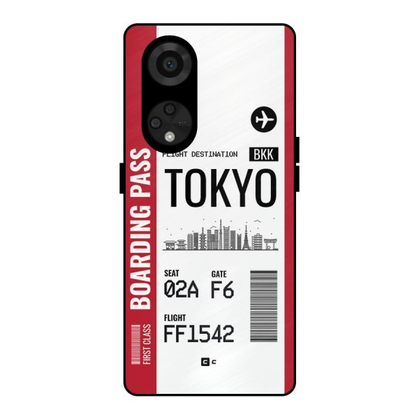 Tokyo Boarding Pass Metal Back Case for Reno8 T 5G
