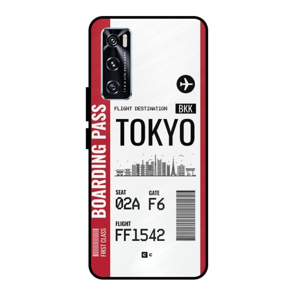 Tokyo Boarding Pass Metal Back Case for Vivo V20 SE