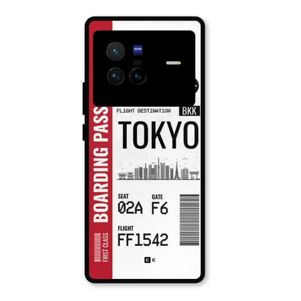 Tokyo Boarding Pass Metal Back Case for Vivo X80