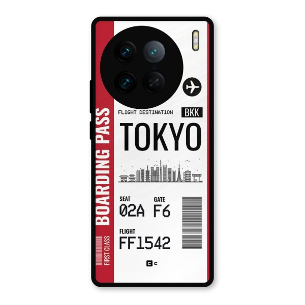 Tokyo Boarding Pass Metal Back Case for Vivo X90 Pro