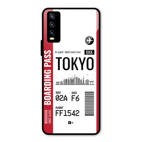 Tokyo Boarding Pass Metal Back Case for Vivo Y20 2021