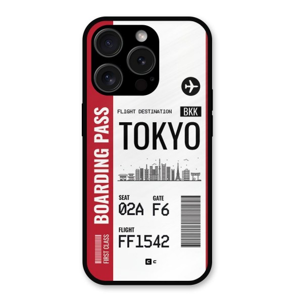 Tokyo Boarding Pass Metal Back Case for iPhone 15 Pro