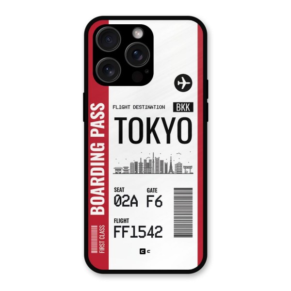 Tokyo Boarding Pass Metal Back Case for iPhone 15 Pro Max