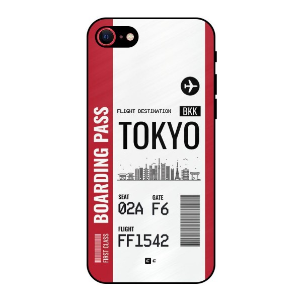 Tokyo Boarding Pass Metal Back Case for iPhone 8
