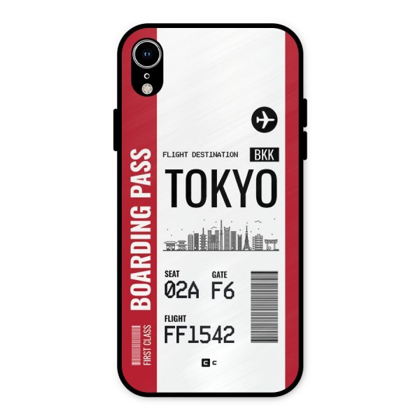 Tokyo Boarding Pass Metal Back Case for iPhone XR