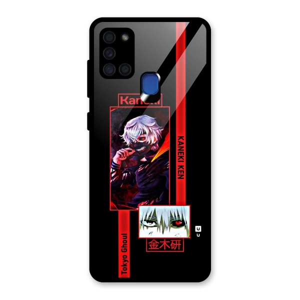 Tokyo Ghoul Kaneki Art Glass Back Case for Galaxy A21s