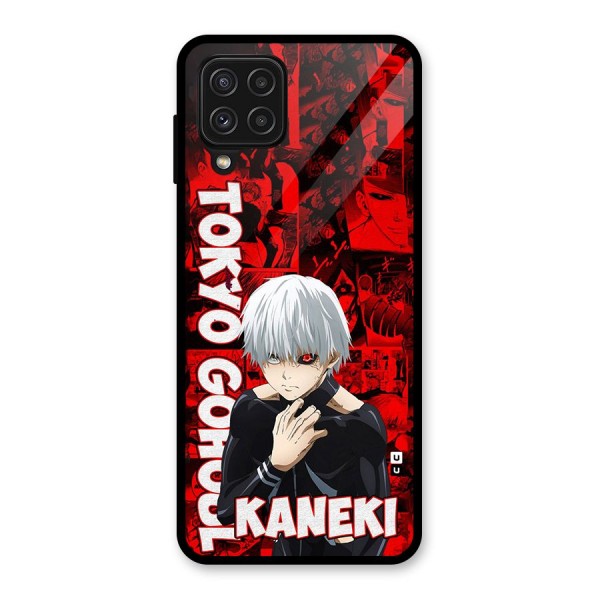 Tokyo Ghuoul Kaneki Glass Back Case for Galaxy A22 4G