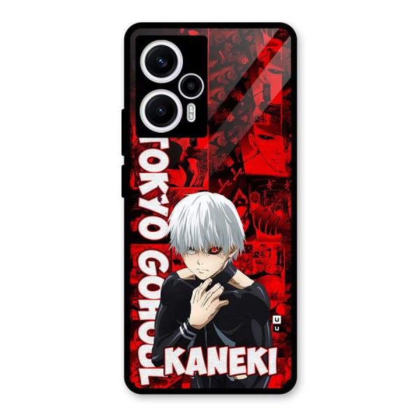 Tokyo Ghuoul Kaneki Glass Back Case for Poco F5