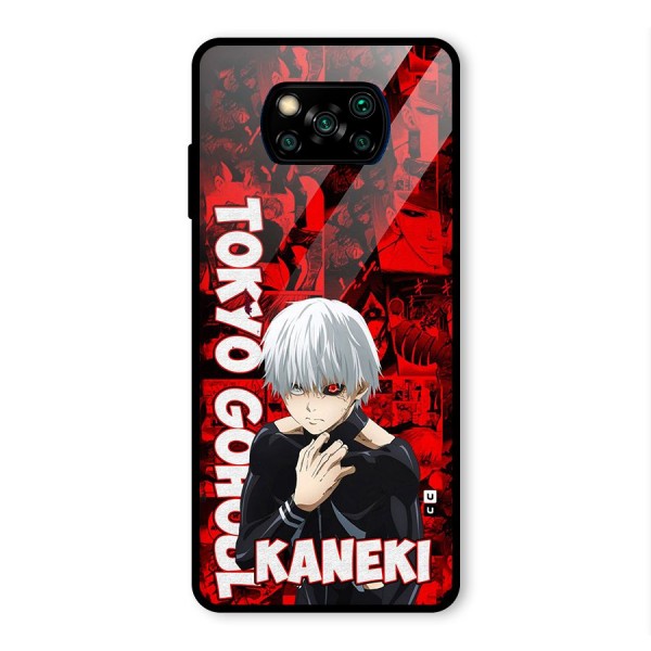 Tokyo Ghuoul Kaneki Glass Back Case for Poco X3 Pro