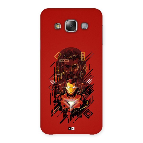 Tony Stark Back Case for Galaxy E7