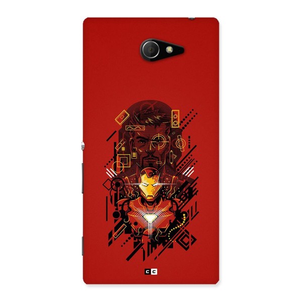 Tony Stark Back Case for Xperia M2