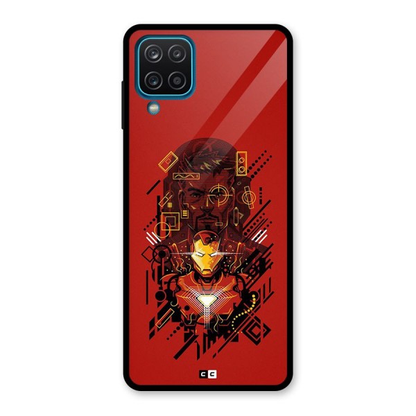 Tony Stark Glass Back Case for Galaxy A12