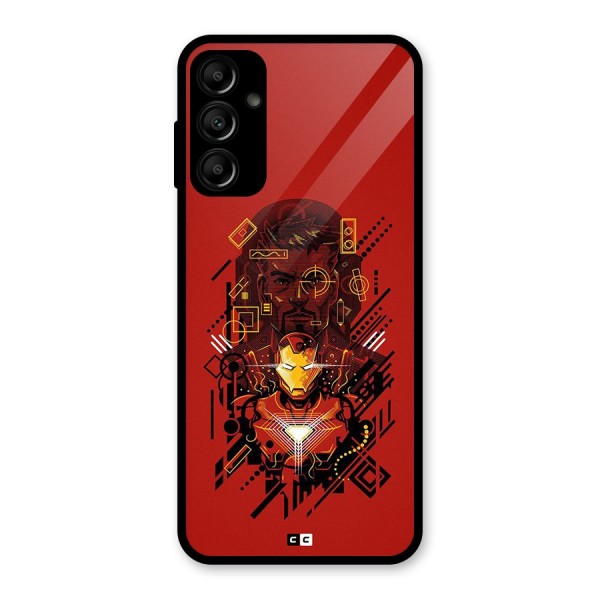 Tony Stark Glass Back Case for Galaxy A14 5G