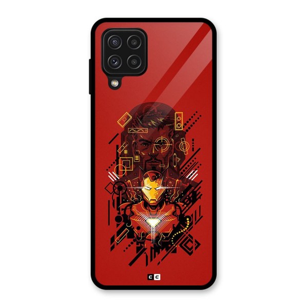 Tony Stark Glass Back Case for Galaxy A22 4G