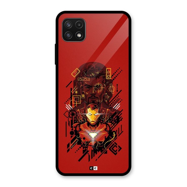 Tony Stark Glass Back Case for Galaxy A22 5G