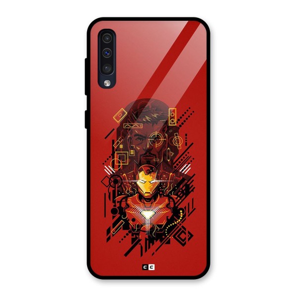 Tony Stark Glass Back Case for Galaxy A50