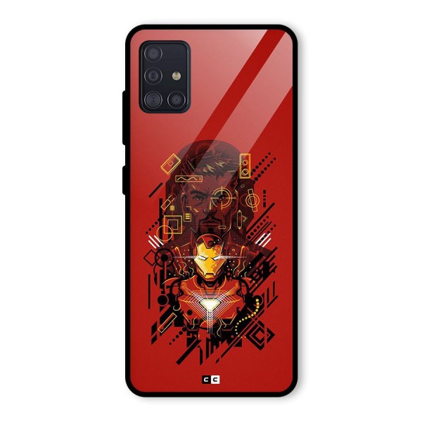 Tony Stark Glass Back Case for Galaxy A51