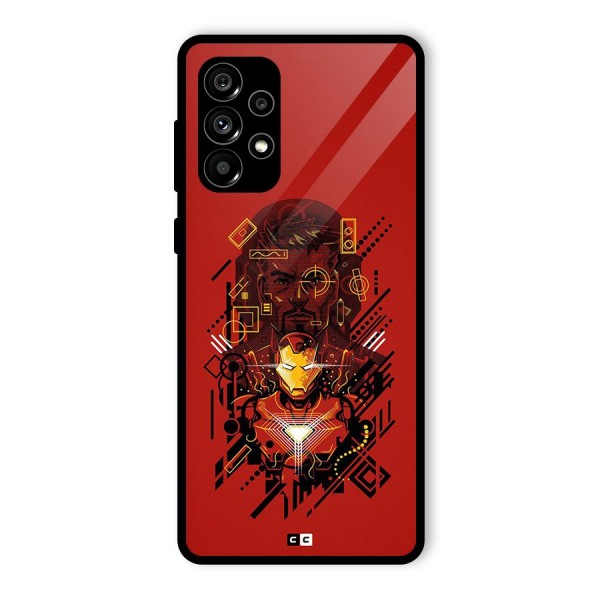 Tony Stark Glass Back Case for Galaxy A73 5G